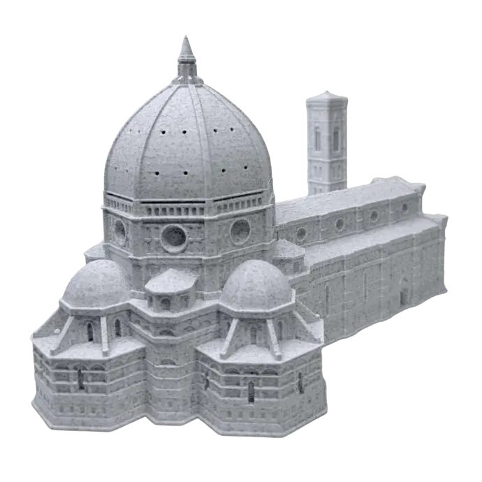 Miniature 3D de la cathédrale de Florence, reproduction artisanale Haggedor