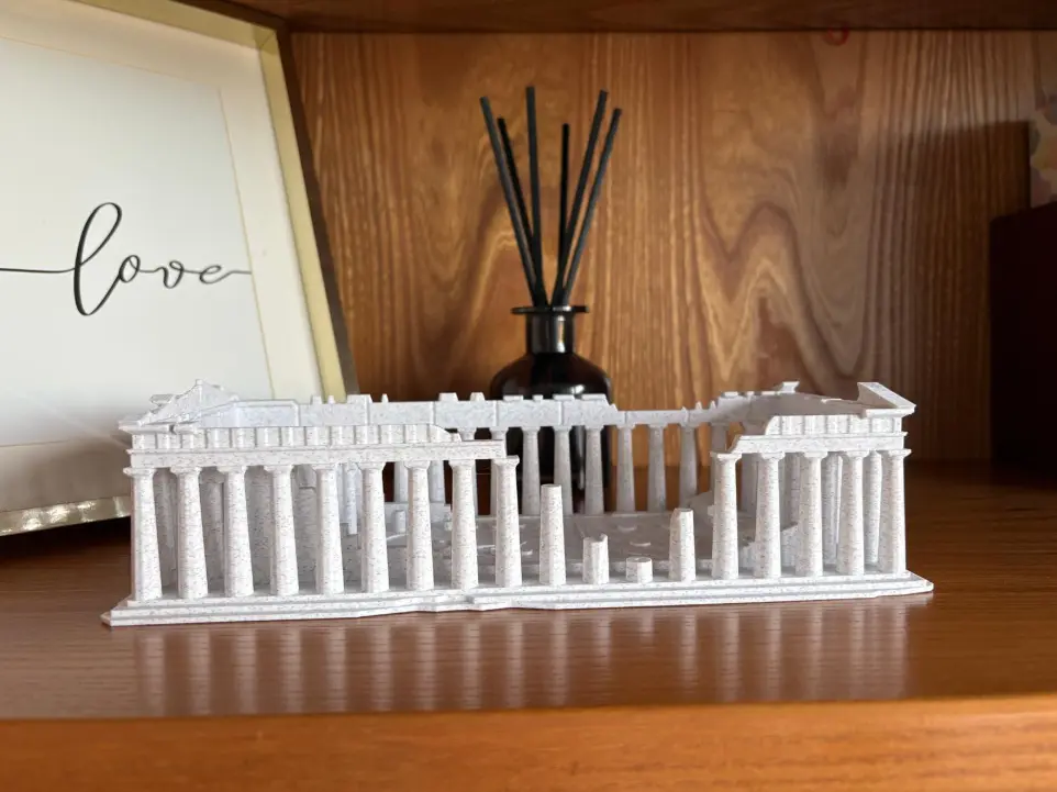 Miniature 3D du Parthénon, reproduction artisanale Haggedor